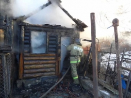 Загорание хозяйственной постройки в г.Липецк