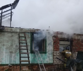 Пожар в жилом доме в Липецком районе