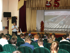 В канун Международного дня защиты детей липецкие автоинспекторы консультируют слабовидящих школьников