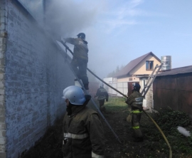 Загорание дома в Елецком районе