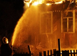 Загорание дома в Усманском районе