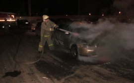 Загорание автомобиля в Хлевенском районе