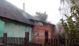 Загорание дома в Измалковском районе