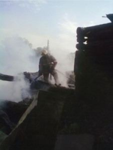 Загорание садового домика в г. Липецк