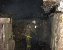 Загорание дома в Добринском районе