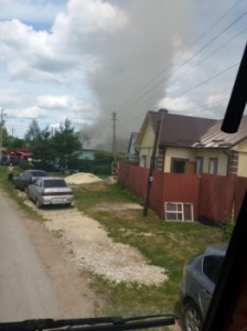 Загорание дома в Липецком районе