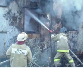Загорание гаража в Грязинском районе