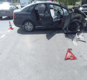 В Становлянском районе имело место столкновение четырех автомобилей