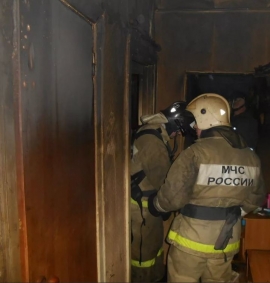 Загорание дома в Грязинском районе