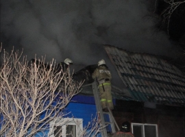 Загорание дома в Данковском районе