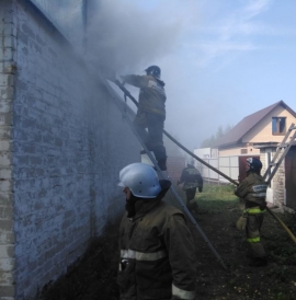 Загорание бани в Добровском районе