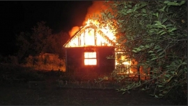 Загорание садового домика в г.Липецк
