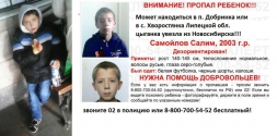 В Липецкой области ищут ребенка из Новосибирска