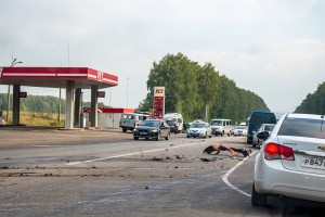 На трассе Липецк-Грязи столкнулись две легковушки