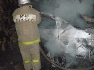 В Липецком районе сгорел автомобиль