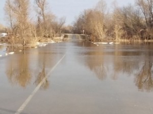 В Добровском районе подтопило низководный мост