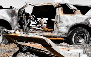 В Данкове сгорел автомобиль