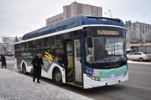 Электробус «Волгабас» начал зимнее тестирование в Липецке