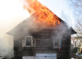 Загорание дома в г. Липецк