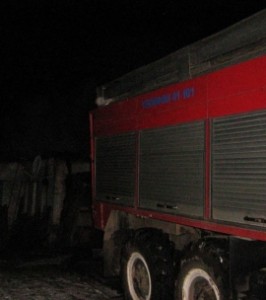 Загорание гаража в Краснинском районе