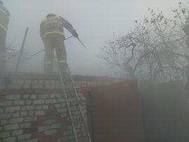 Загорание гаража в Становлянском районе