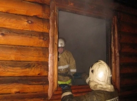 Загорание бани в п. Добринка Добринкого района