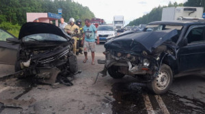 В Лебедянском районе в лобовом столкновении пострадали два водителя