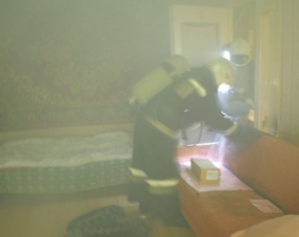 Загорание в квартире в г. Липецк