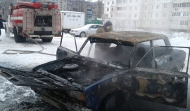 Загорание автомобиля в г. Липецк