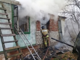 Загорание дома в г. Задонск