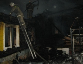 Загорание дома в Липецком районе
