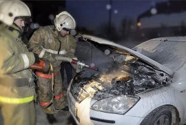 Загорание автомобиля в Задонском районе
