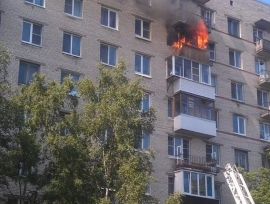 Загорание квартиры в г.Липецк