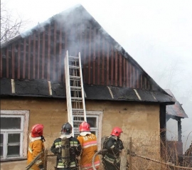 Загорание дома в Усманском районе
