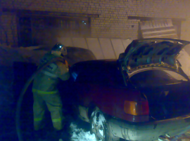 Загорание автомобиля в Грязинском районе