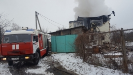 Загорание надворной постройки в Грязинском районе