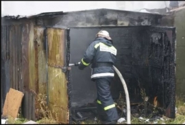 Загорание гаража в г.Липецк