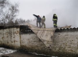 Загорание дома в Долгоруковском районе