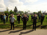 Становлянские полицейские приняли участие в общероссийской акции «Зарядка со стражем порядка»