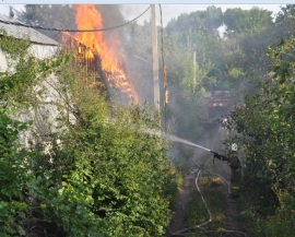 Загорание сарая в Добринском районе