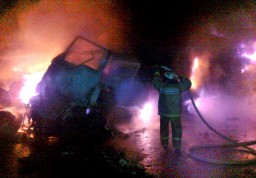 За сутки в Липецке сгорело два автомобиля