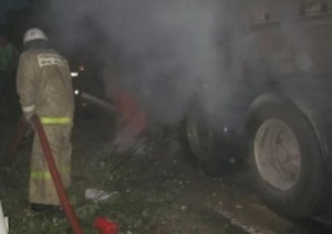 В Липецке сгорел автомобиль
