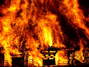 В Чаплыгинском районе сгорел дом