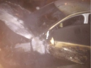 Ночью в Ельце сгорел автомобиль